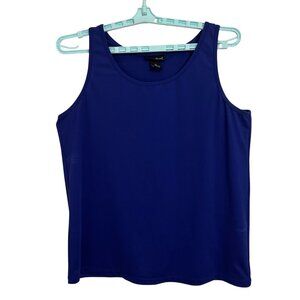 Maggie Barnes Womens Tank Top 0X 16W Royal Blue Capsule Preppy Academia